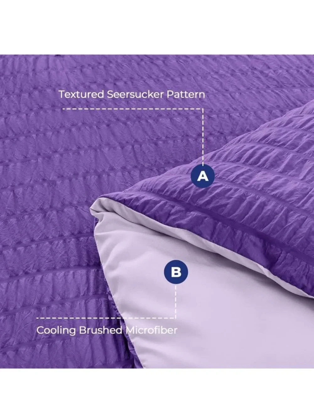 5 pieces purple/lavender twin size comforter set new